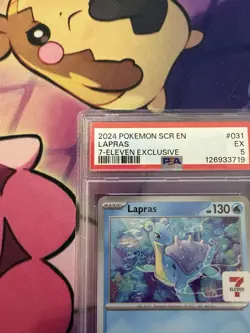 2024 Pokemon Scr En-Stellar Crown #031 Lapras 7-Eleven Exclusive PSA 5 - Image 2