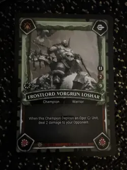 FROSTLORD VORGRUN LOSHAR SERIES 2 WARHAMMER AGE OF SIGMAR SINGLE CARD - Image 1