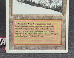 MTG Taiga- DAMAGED - 3rd Edition Magic the Gathering Card # 287 - Image 4