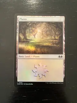 Plains Foil 268 X10X NM/M Wilds of Eldraine WOE Magic the Gathering MTG - Image 1