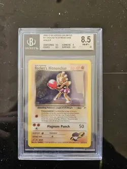 Pokemon Rocket's Hitmonchan BGS 8.5 11/132 Holo Unlimited Gym Heroes 2000 Eng - Image 2