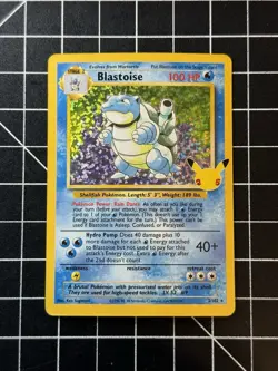 Blastoise Celebrations Classic 2/102 Holo Pokemon 25th Anniversary - Image 1