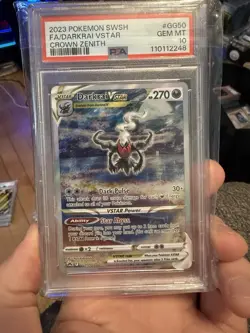 2023 POKEMON SWSH CROWN ZENITH #GG50/GG70 DARKRAI VSTAR PSA 10 GEM MINT - Image 1