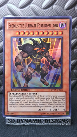 | Yugioh Exodius the Ultimate Forbidden Lord CT07-EN024 Super Rare 2010 NM/LP | - Image 1