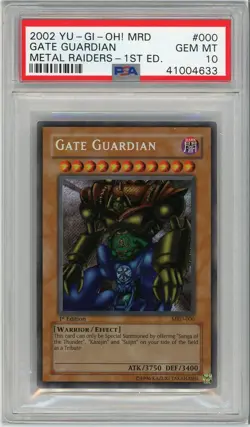 Gate Guardian MRD-000 1st Edition Secret Rare Yugioh PSA 10 *633 - Image 1