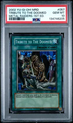 Tribute To The Doomed MRD-057 1st Edition Super Rare Yugioh PSA 10 *205 - Image 1