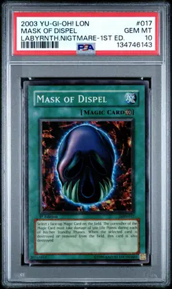 Mask Of Dispel LON-017 1st Edition Super Rare Yugioh PSA 10 *143 - Image 1