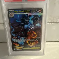 2025 Pokemon PFL En - Phantasmal Flames #125 Mega Charizard X EX PSA 10 GEM MINT - Image 3