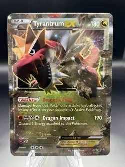 Pokemon TCG Tyrantrum EX XY Black Star Promos XY70 Holo Promo - Image 1