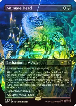 MTG - Animate Dead - Foil - Iron Maiden Secret Lair - Magic the Gathering - Image 1