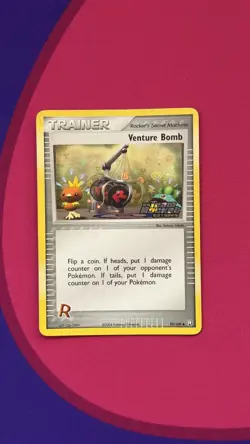 Venture Bomb Reverse Holo 93/109 Ex Team Rocket Returns Pokemon Card Stamped - Image 1