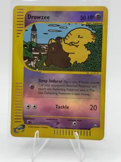 Pokemon Drowzee 50 HP Reverse Holo Common Card Aquapolis 074A/147 English - Image 1