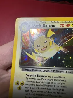 Dark Raichu 83/82 Holo Secret Rare Team Rocket Pokemon Card NM - Image 3