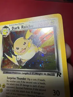 Dark Raichu 83/82 Holo Secret Rare Team Rocket Pokemon Card NM - Image 4