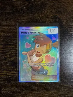 Pokemon TCG Misty's Favor Full Art Card Sun & Moon Unified Minds LP - Image 1