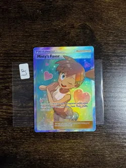 Pokemon TCG Misty's Favor Full Art Card Sun & Moon Unified Minds LP - Image 2