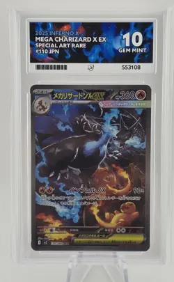 Mega Charizard X EX SAR 110/080 Pokemon Inferno X Japanese ACE 10 Graded - Image 2