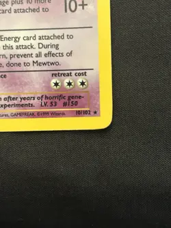 Pokemon TCG Mewtwo Base Set 10/102 Holo 1999-2000 Wizards - Image 4