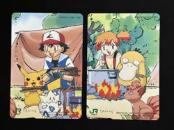 Rare 1998 Japanese Pokemon Orange Card Japan rail Stamp Rally Pikachu Ash promo - Image 5