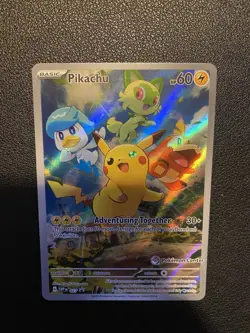 Pikachu 027 SVP Pokemon TCG Pokemon Center Stamped Promo Exclusive - Image 3