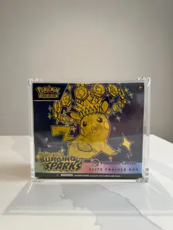Surging Sparks Pokemon Center Elite Trainer Box - Sealed ETB with ACRYLIC CASE - Image 1