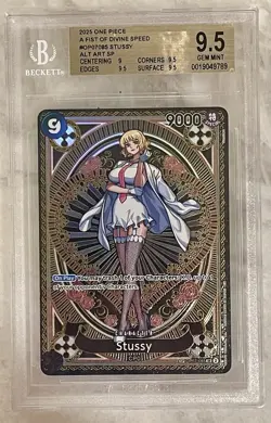 Stussy (SP) OP07-085 A Fist of Divine Speed Foil BGS 9.5 Graded One Piece - Image 1