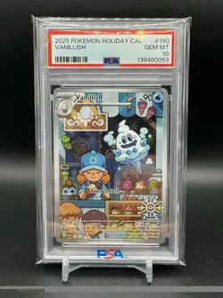 Vanillish 190/182 Holiday Calendar Stamped Promo PSA 10 GEM MINT 2025 Pokemon - Image 1