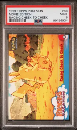 PSA 9 MINT TOPPS POKEMON THE MOVIE 48 RACING CHEEK TO CHEEK - Image 1