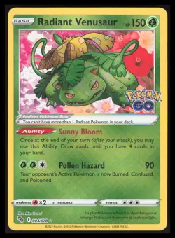Radiant Venusaur Holofoil 004/078 Radiant Rare Pokemon GO Near Mint - Image 1