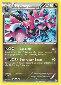 Hydreigon 98/124 Dragons Exalted Pokemon Card LP - Image 1