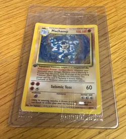 1995 - 1999 Rare Pokemon Card 1st Edition Machamp Mint Condition Sealed - Image 1