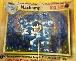 1995 - 1999 Rare Pokemon Card 1st Edition Machamp Mint Condition Sealed - Image 4