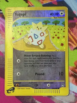 Pokemon TCG Togepi Aquapolis 114/147 Reverse Holo Common Card 2002 - Image 3