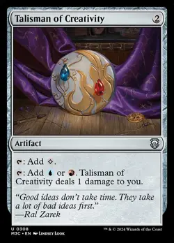 NM Talisman of Creativity, MGT, Modern Horizons 3, Magic the Gathering, 308 - Image 1
