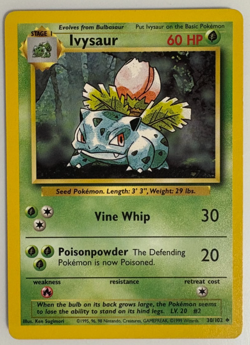 Ivysaur 030/102 WoTC Base Set Uncommon - Pokemon TCG - LP ~ $1 flat shipping - Image 1