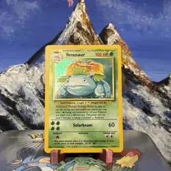 Venusaur - 15 Pokemon Base Set - Holo 🍃 w/ Holo Bleed LP- - Image 1