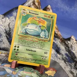 Venusaur - 15 Pokemon Base Set - Holo 🍃 w/ Holo Bleed LP- - Image 2