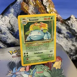 Venusaur - 15 Pokemon Base Set - Holo 🍃 w/ Holo Bleed LP- - Image 3