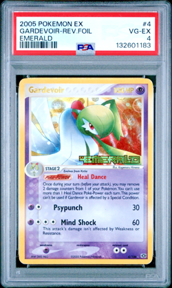 PSA 4 2005 Pokemon EX Emerald Gardevoir REVERSE Holo Foil Rare 4/106 Stamped - Image 1