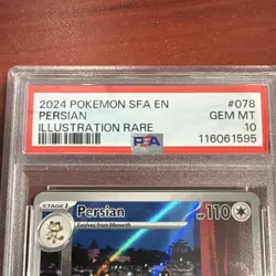 Pokemon Persian 078/064 Illustration Rare Holo Sv: Shrouded Fable PSA 10 English - Image 2