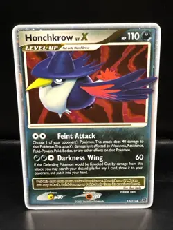 Pokemon TCG Honchkrow LV.X Holo Rare Card Secret Wonders 132/132 - Image 1