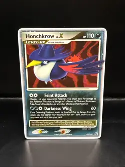 Pokemon TCG Honchkrow LV.X Holo Rare Card Secret Wonders 132/132 - Image 3