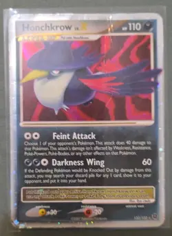 Honchkrow LV.X 132/132 | 2007 Pokemon Secret Wonders Holo | LP Heavily Played - Image 1