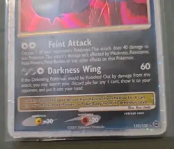 Honchkrow LV.X 132/132 | 2007 Pokemon Secret Wonders Holo | LP Heavily Played - Image 3