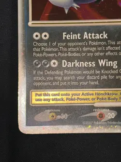 Honchkrow LV.X Holo Ultra Rare Secret Wonders Pokemon TCG 132/132 LP - Image 3