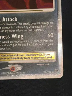 Honchkrow LV.X Holo Ultra Rare Secret Wonders Pokemon TCG 132/132 LP - Image 4