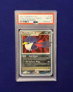 PSA 8 Honchkrow LV.X #132 D & P Secret Wonders 2007 Pokemon - Image 1