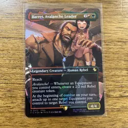 Barret, Avalanche Leader 472 Borderless Chocobo Track Foil Final Fantasy MTG NM - Image 1