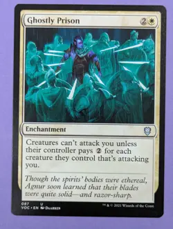 MTG Magic: Crimson Vow Commander: Ghostly Prison #087 Uncommon - NM - Image 3