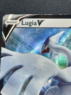 Pokemon Lugia v SWSH301 Holo Black Star Promo Sword & Shield LP / DMG - Image 2